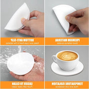 Sostegni in Silicone Rondi Antiscivolo - 10 Pezzi - Bianchi - Liberi da BPA - 10 cm