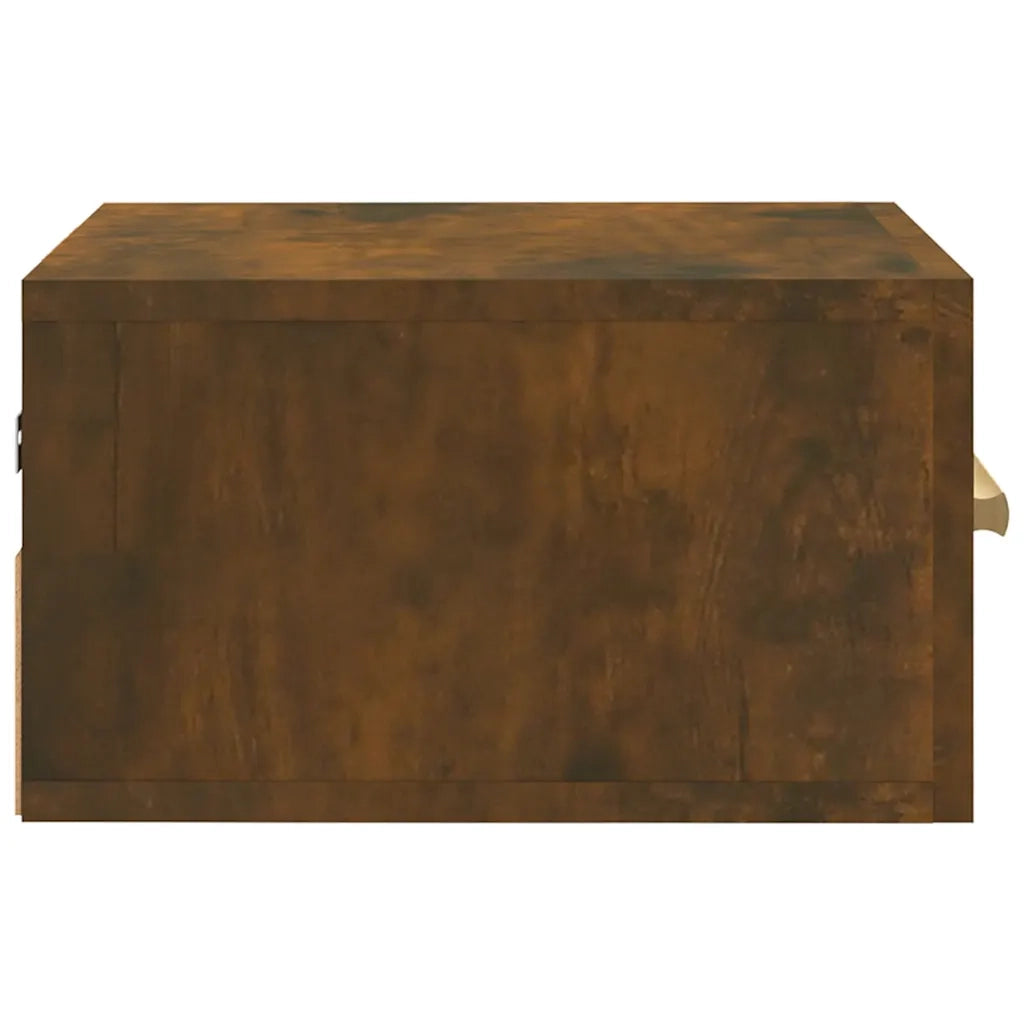 Comodini a Muro 2 pz-Set di 2 Tavolino da notte Rovere Fumo 35x35x20 cm 994316