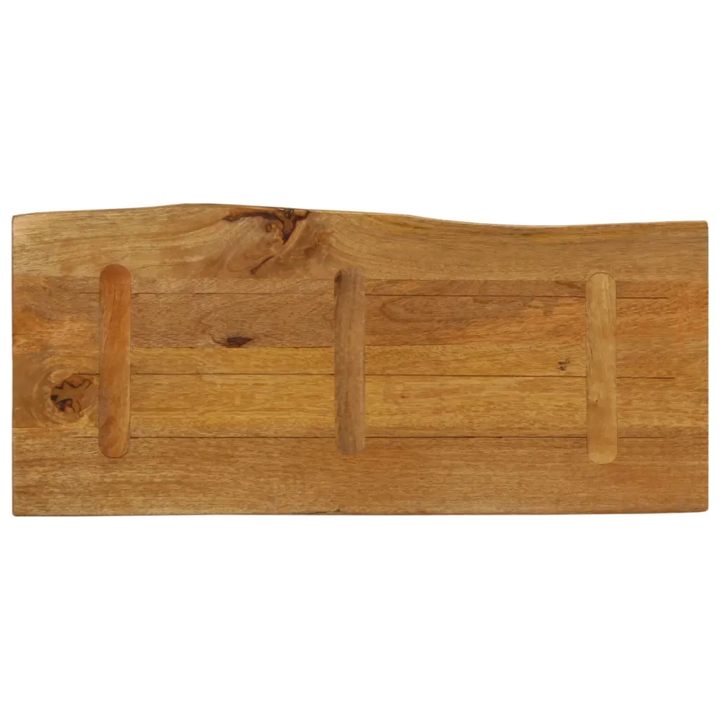 Piano Tavolo 90x40x2,5 cm Bordi Vivi in Legno Massello di Mango 370755