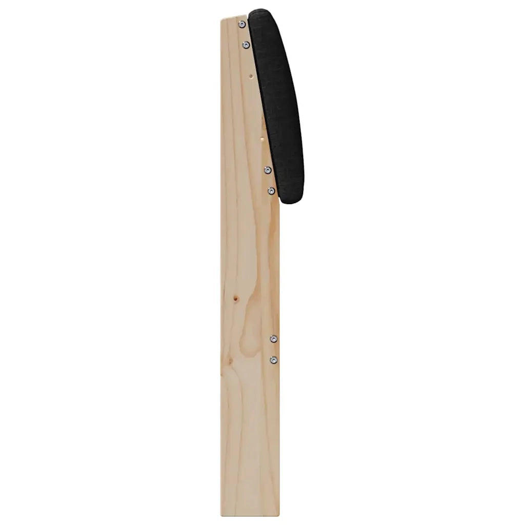 Testiera | Testata imbottita Nero 180 cm Pino massello