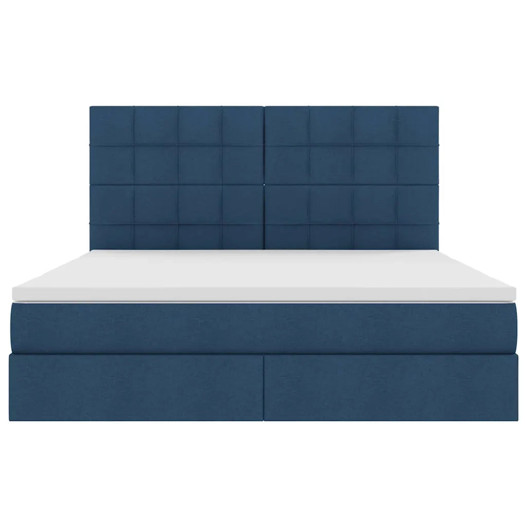 Letto con contenitore e materasso Blu 180 x 200 cm Poliestere 3371801