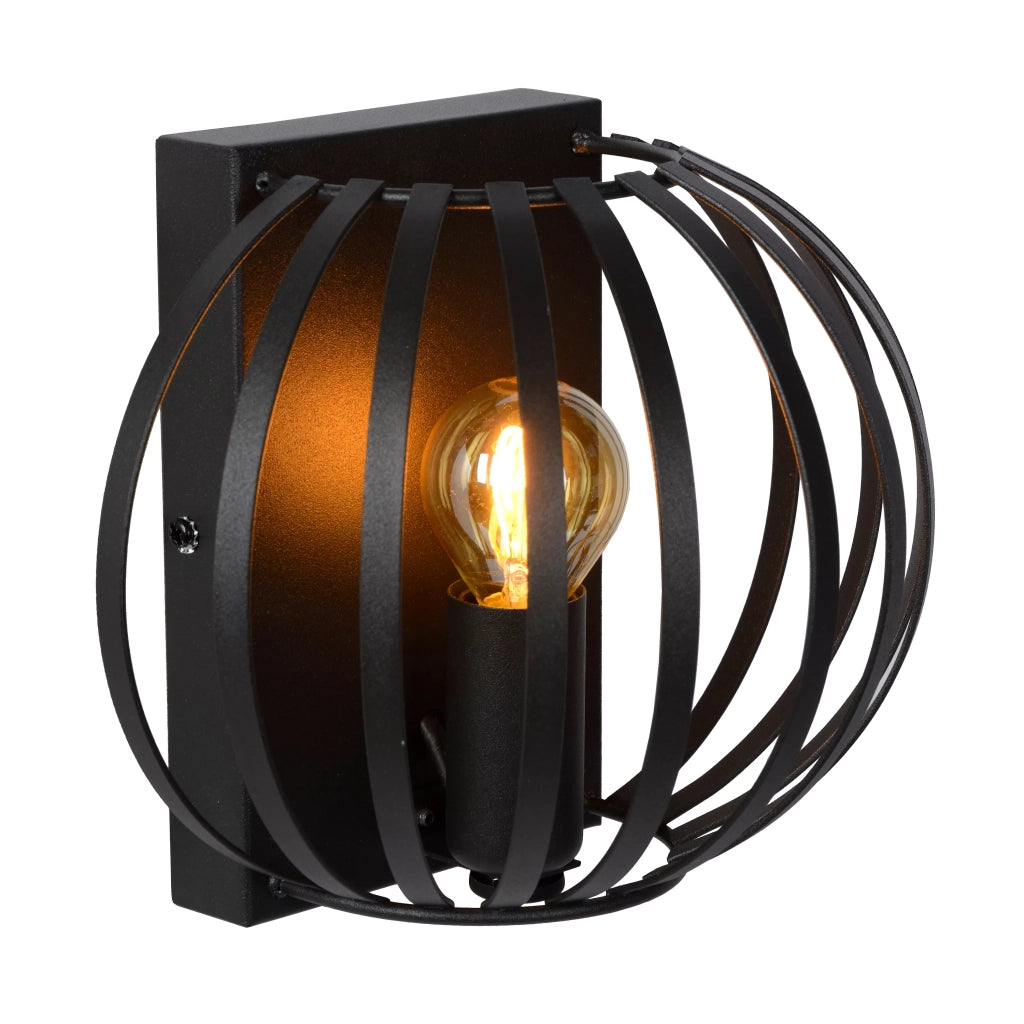 Applique nero metallo stile candeliere MANUELA Lucide 1xE14 40W