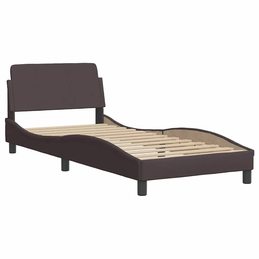 Giroletto senza Materasso Hanko Marrone Scuro 80x200 cm Tessuto 3310422