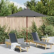 Ombrellone da Esterni-Ombrello da giardino con Palo in Legno 150x200 cm Antracite