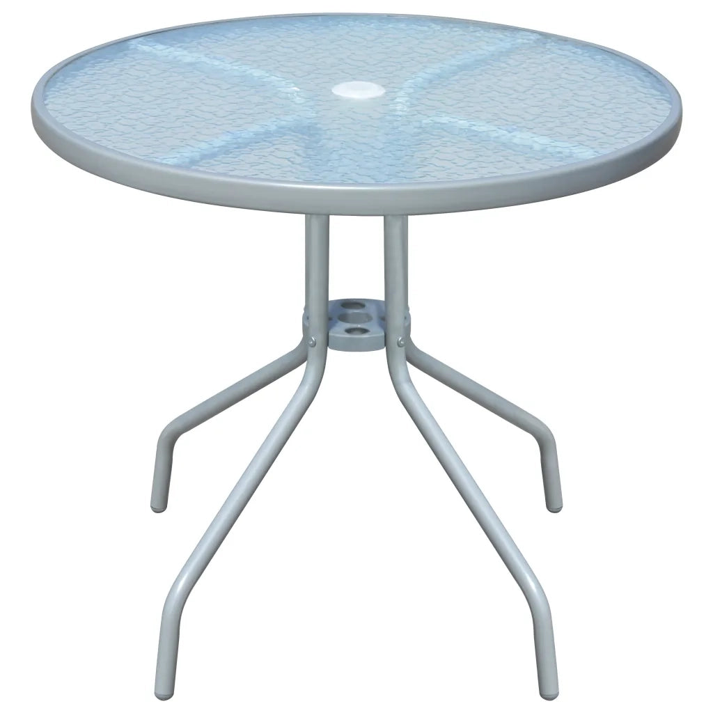 Set da Pranzo da Esterno 5 pz | Set Salotto da Giardino in Acciaio Nero