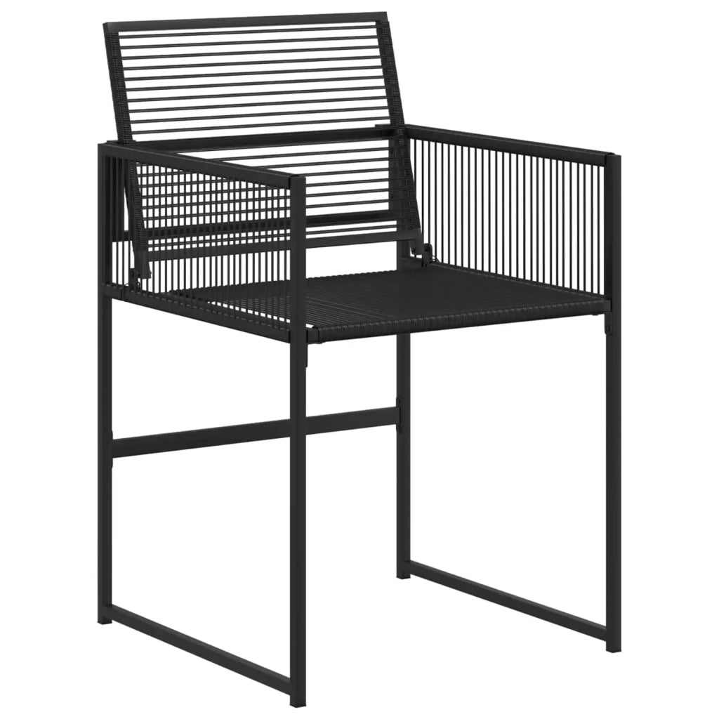 Set da Pranzo per Giardino 5 pcs Nero polyrattan 3448897
