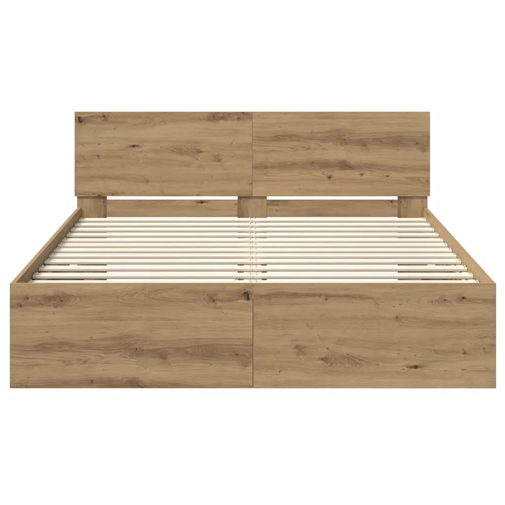 Struttura del letto Rovere artigianale 140 x 190 cm