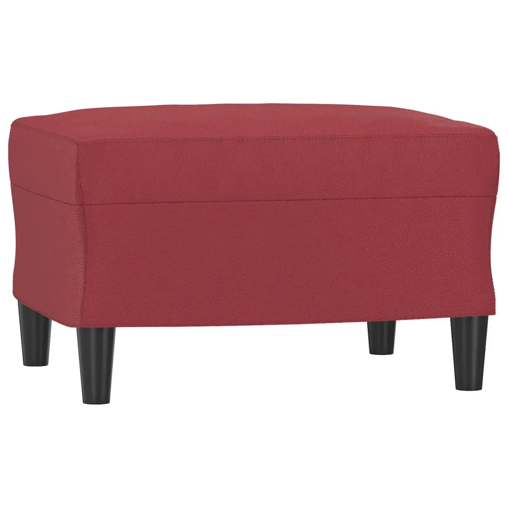 Set di Divani 3 pz con Cuscini Rosso Vino in Similpelle 3201758