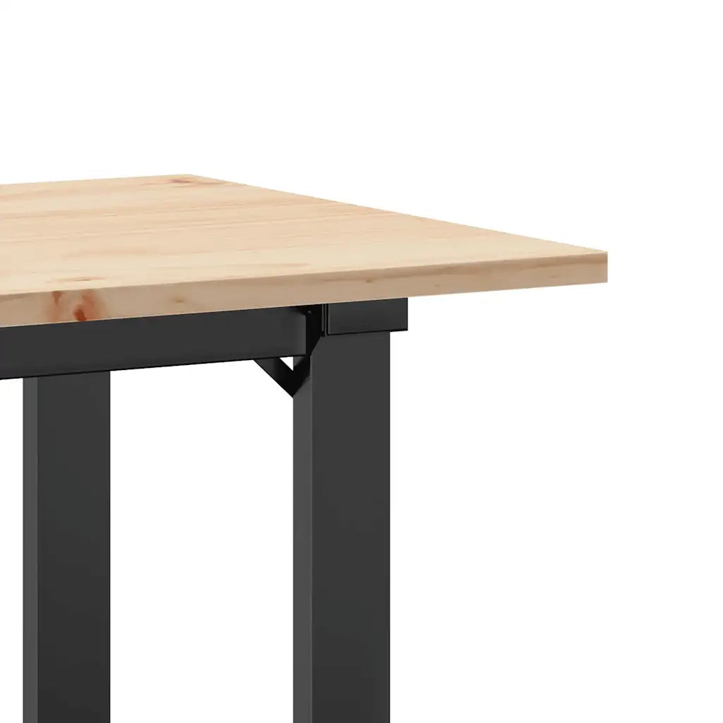 Tavolo da Pranzo Telaio a O 100x50x75 cm Legno Pino e Acciaio 3282675