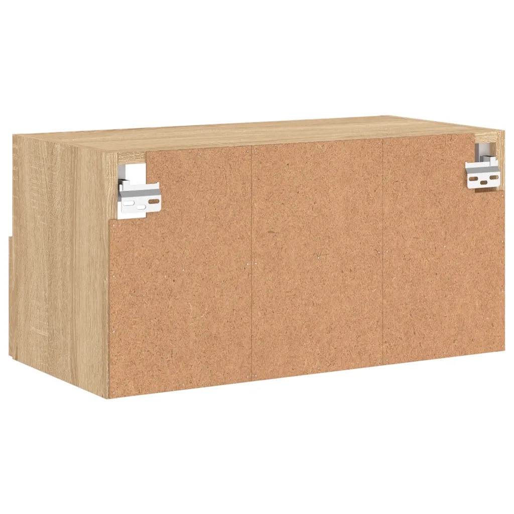 Mobile TV a Parete Rovere Sonoma 60x30x30 cm Legno Multistrato 836858