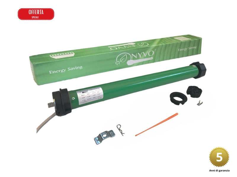 Motore tenda da sole 100 kg - 50 Nm RISPARMIO ENERGETICO Motori per tende da sole Rullo Ogiva 78 mm