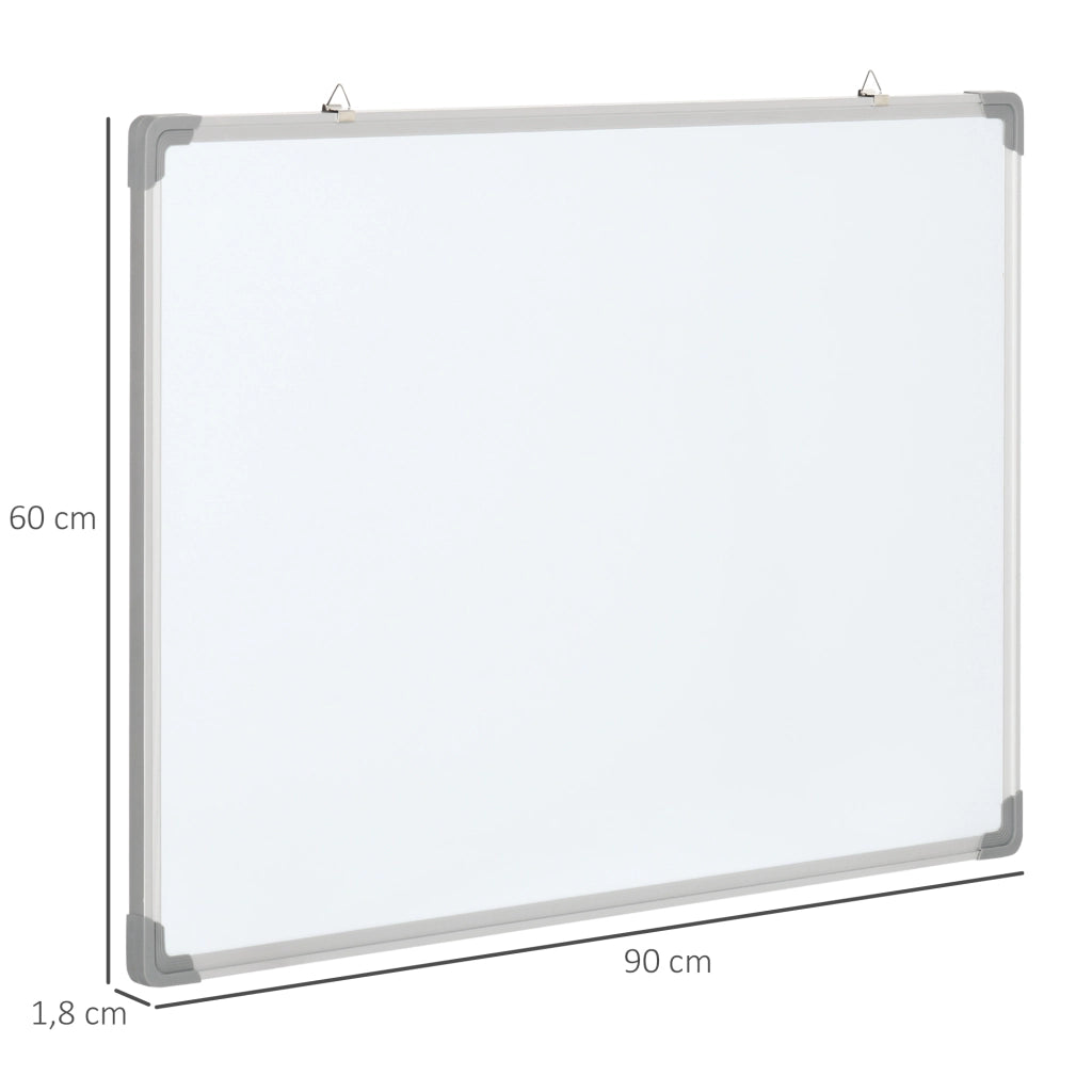 Lavagna Magnetica Bianca ¨C Xylo ¨C Con 4 Pennarelli, Cancellino e 10 Magneti, Bianco Argento