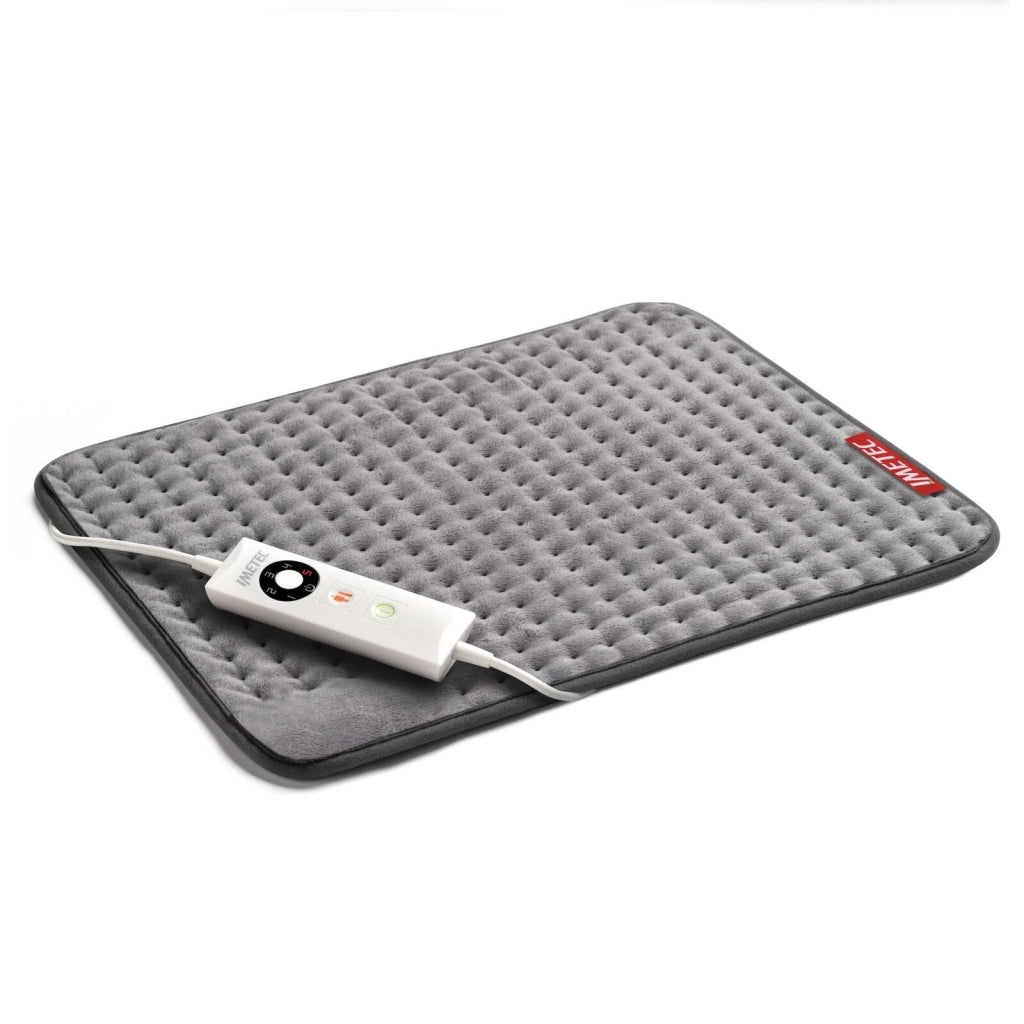 Imetec 16784 Intellisense XL Termoforo Elettrico Extra Large Schiena e Gambe 38x50 cm 5 Temperature 110 W colore Grigio