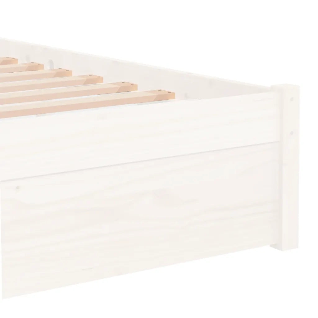 Giroletto-Struttura Letto Bianco in Legno Massello 75x190 cm Small Single 279967
