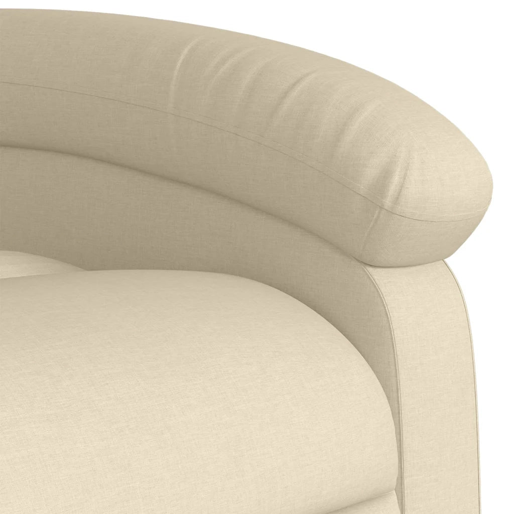 Poltrona reclinabile massaggiante in Tessuto Crema 3205387