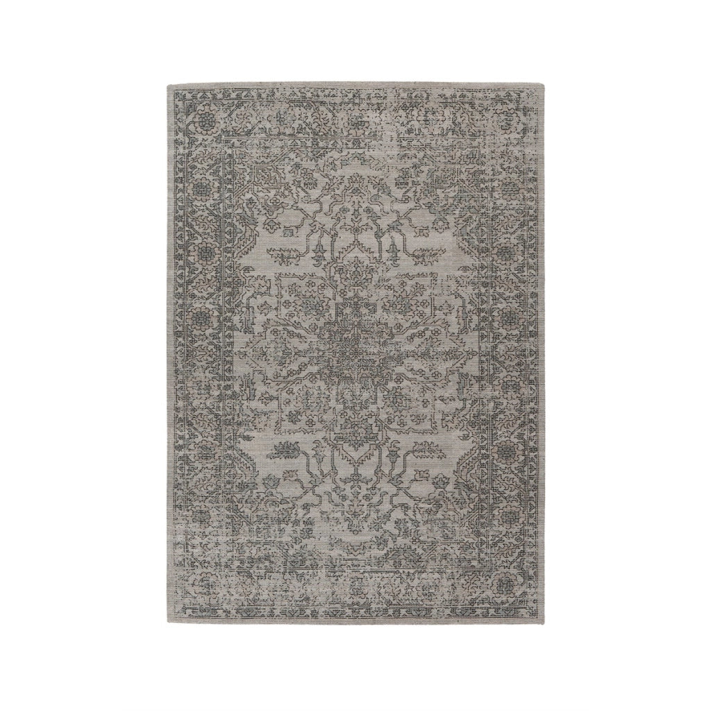 Tappeto Percy 300 con stampa digitale verde e taupe