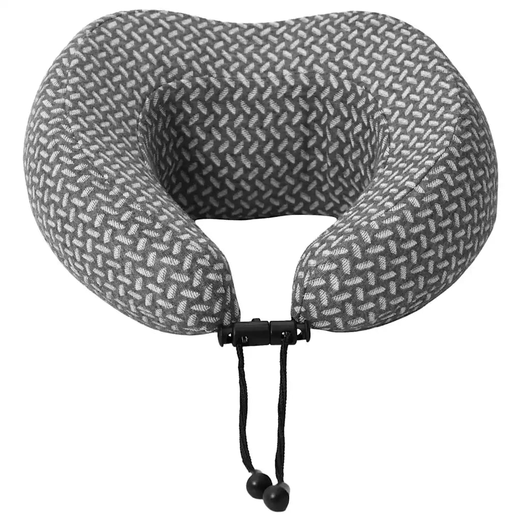 Cuscino da Viaggio per il Collo Grigio 30 x 28 x 14 cm 42012698