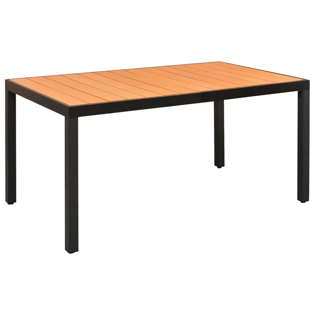 Set da Pranzo da Giardino 5 pz Nero e Marrone 3060078