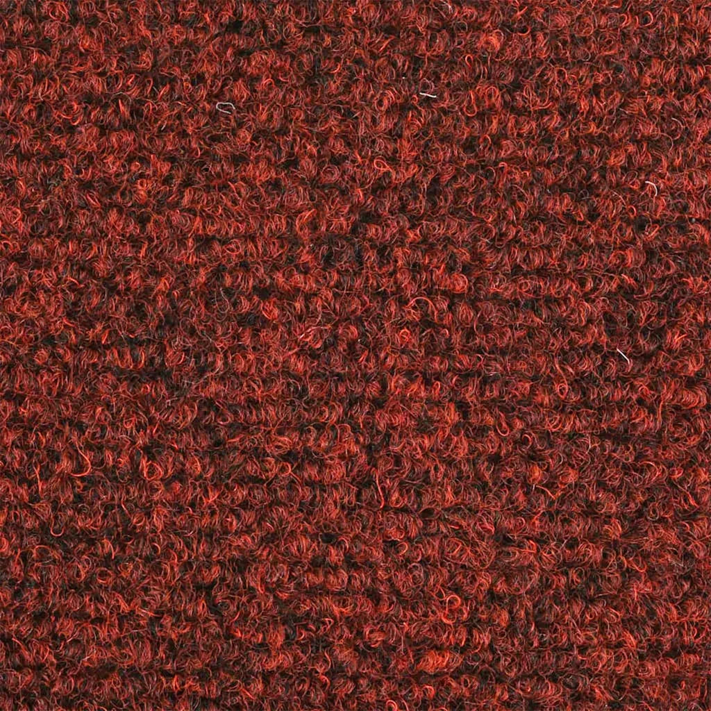 Tappetini per scale autoadesivi 15 pz 56x17x3 cm Bordeaux Rosso Semicircolari 132694
