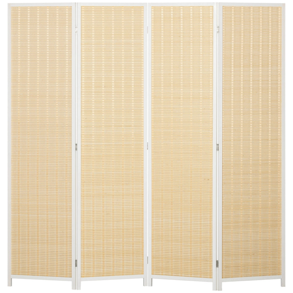 Paravento Separatore Ambienti ¨C Xylo ¨C 4 Pannelli Legno Naturale 180x180 cm