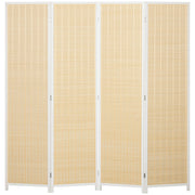 Paravento Separatore Ambienti ¨C Xylo ¨C 4 Pannelli Legno Naturale 180x180 cm