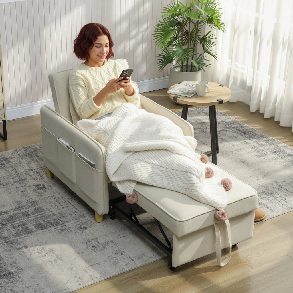 Sedia letto imbottita ¨C Minimal ¨C beige
