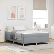 Struttura del letto Grigio chiaro 140 x 190 cm Tessuto
