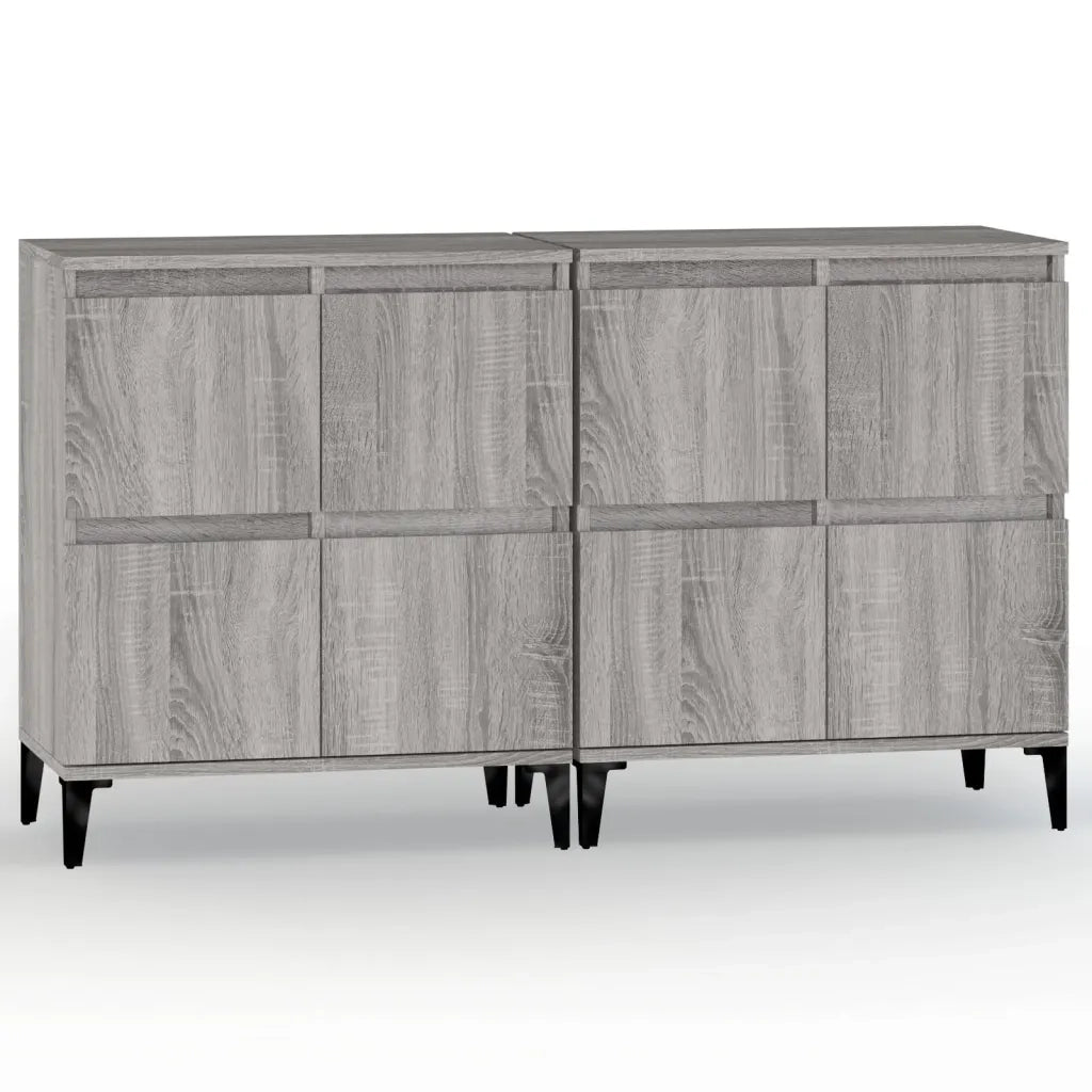 Credenze 2pz | Madia | Buffet da pranzo | Armadio da pranzo Grigio Sonoma 60x35x70 cm in Legno Multistrato