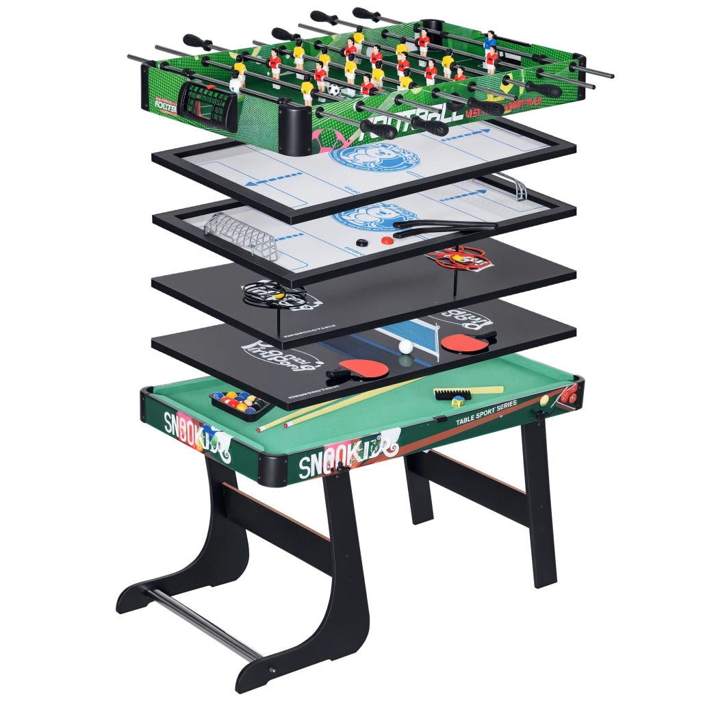 Tavolo da gioco per bambini 6 in 1 ¨C zephmum ¨C pieghevole 118x104x71 cm multicolore