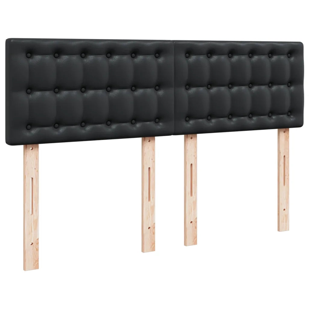 Giroletto a Molle con Materasso Nero 140x200 cm in Similpelle