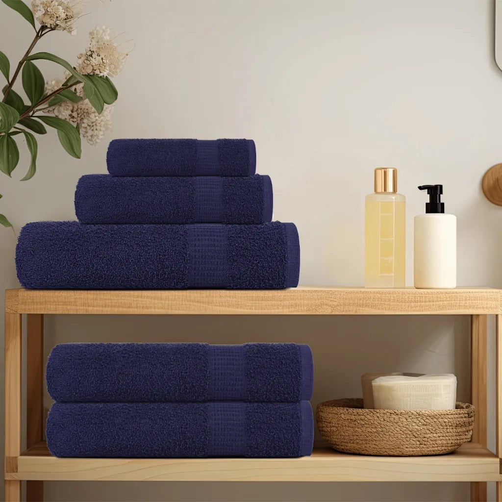 Asciugamani per sauna FROGN 10 pezzi blu navy 80x200 cm 360 g/m² 136793