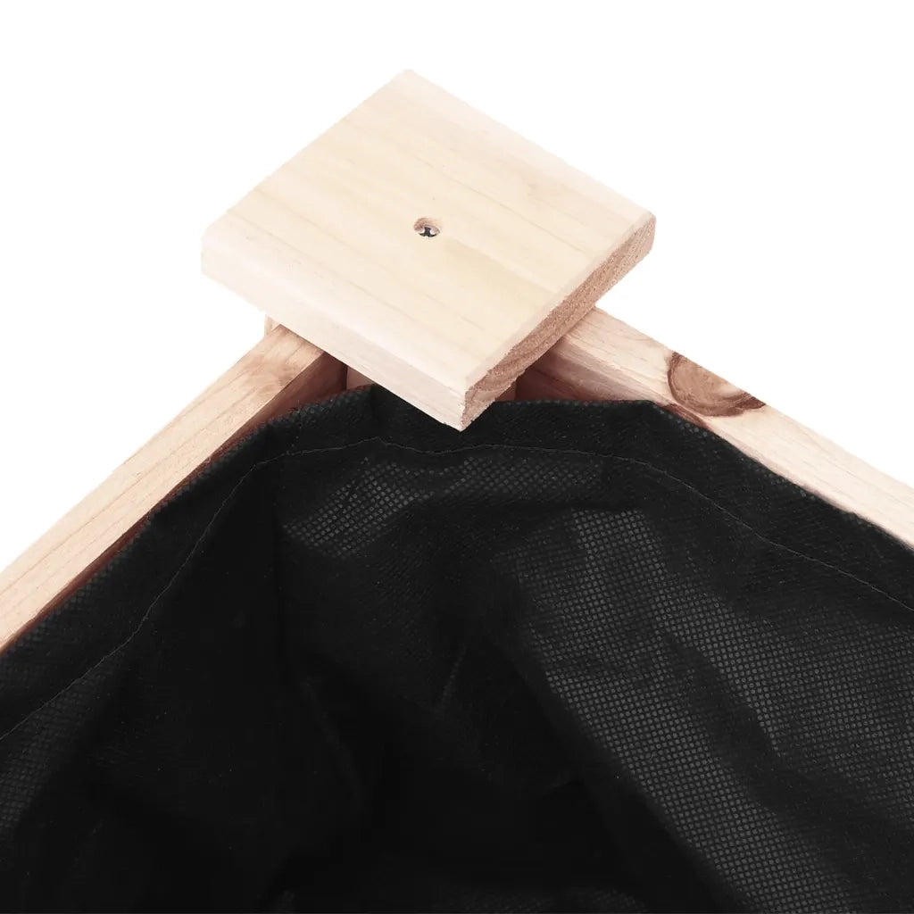 Fioriera | Cassetta per fiori | Vaso con Ruote e Fodera 71x37x80 cm Legno Massello di Abete