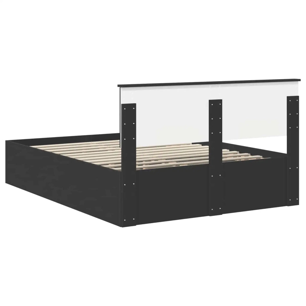 Struttura del letto Nero 150 x 200 cm Legno multistrato 3408656