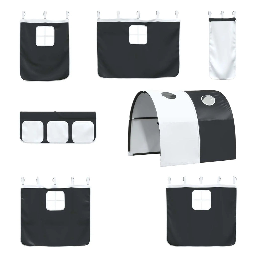 Struttura del letto loft per bambini Nero 90 x 200 cm Metallo 42020832