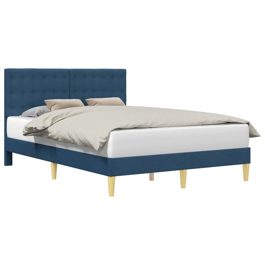 Struttura del letto con testiera-Giroletto Blu 120 x 200 cm Tessuto 795786