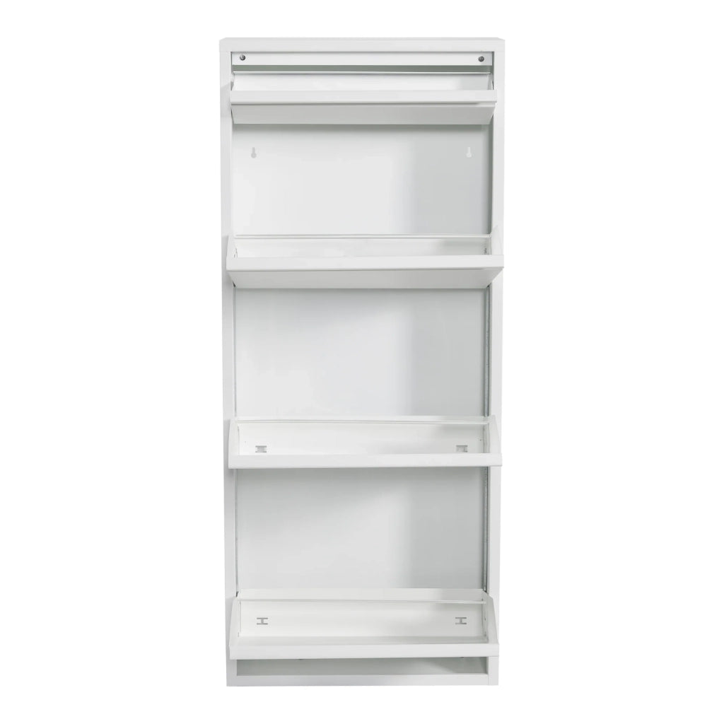 Scarpiera con 4 cassetti 118 x 50 x 15 cm inclinabile bianco 03_0007640