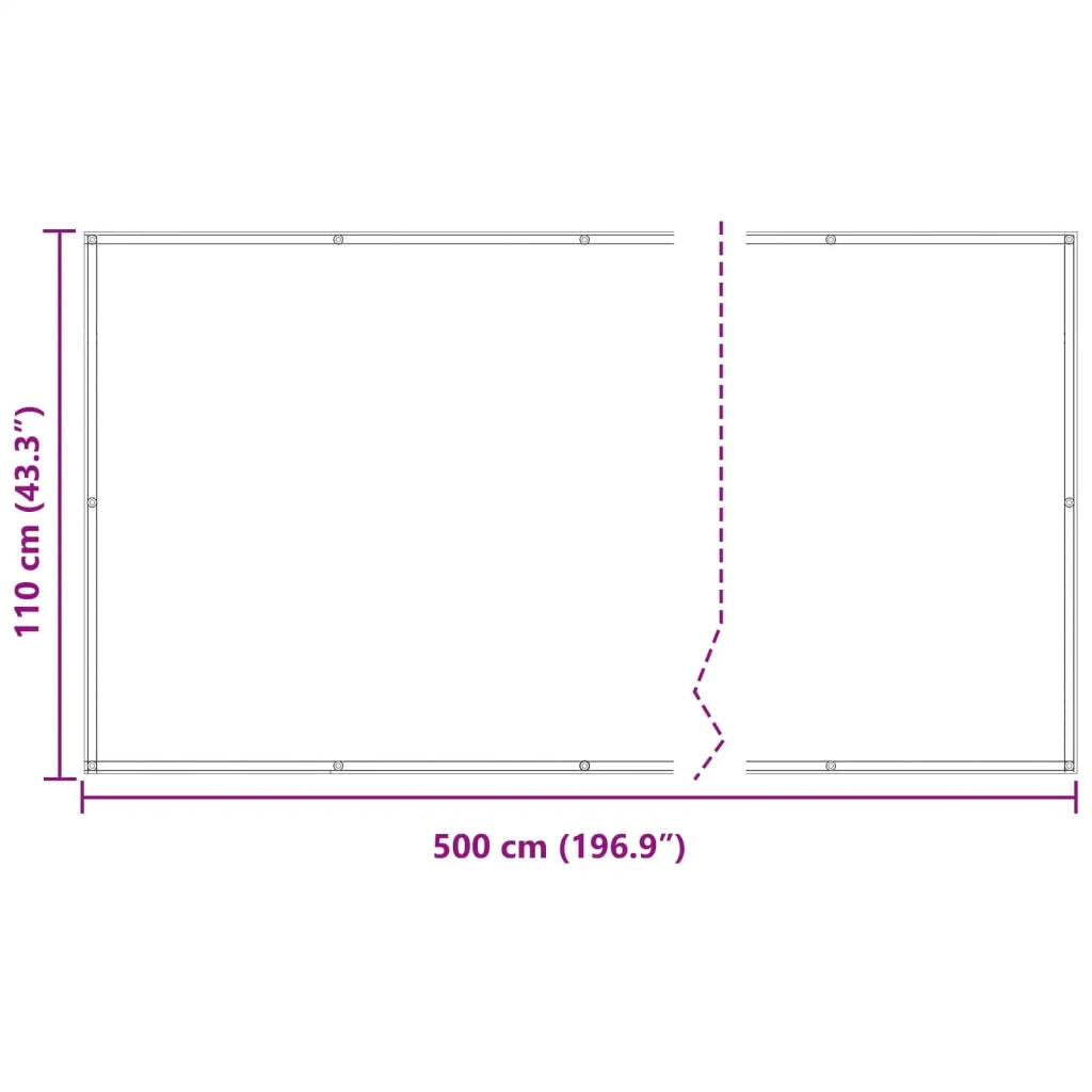Schermo da balcone-Pannello per balcone Giallo 110 x 500 cm Tessuto Oxford