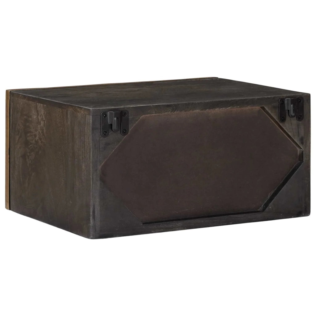 Comodino | Armadio da Notte | Mobiletto da notte a muro fatto a mano Marrone caff¨¨ 40 x 30 x 20 cm