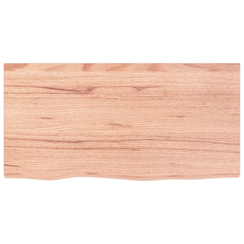 Piano Bagno Marrone 80x40x(2-6) cm Legno Massello Trattato CFW9724091