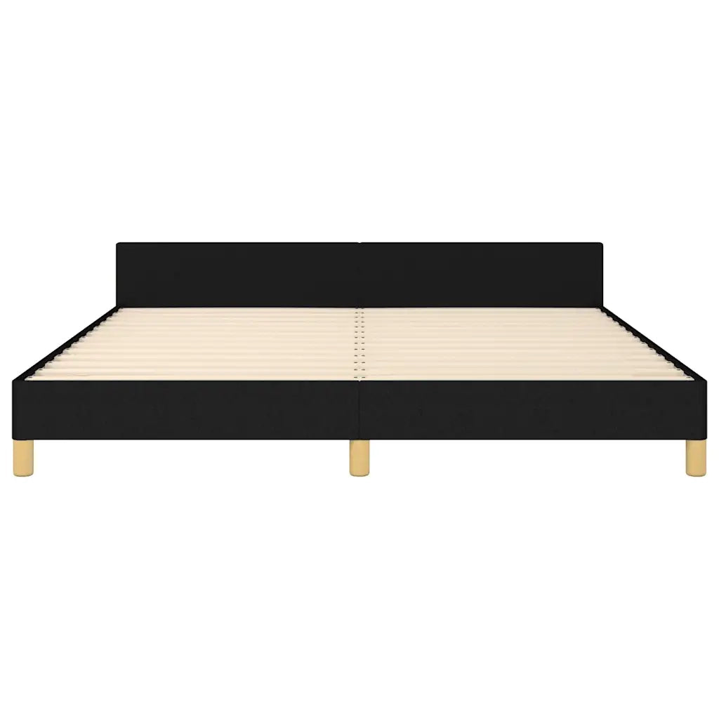 Giroletto senza Materasso-Struttura Letto Nero 180x200 cm in Tessuto 448291