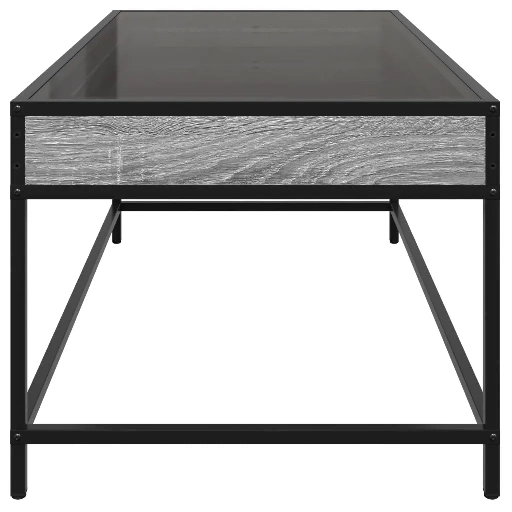 Tavolino da Salotto con LED Infinity Grigio Sonoma 90x50x41 cm 847690