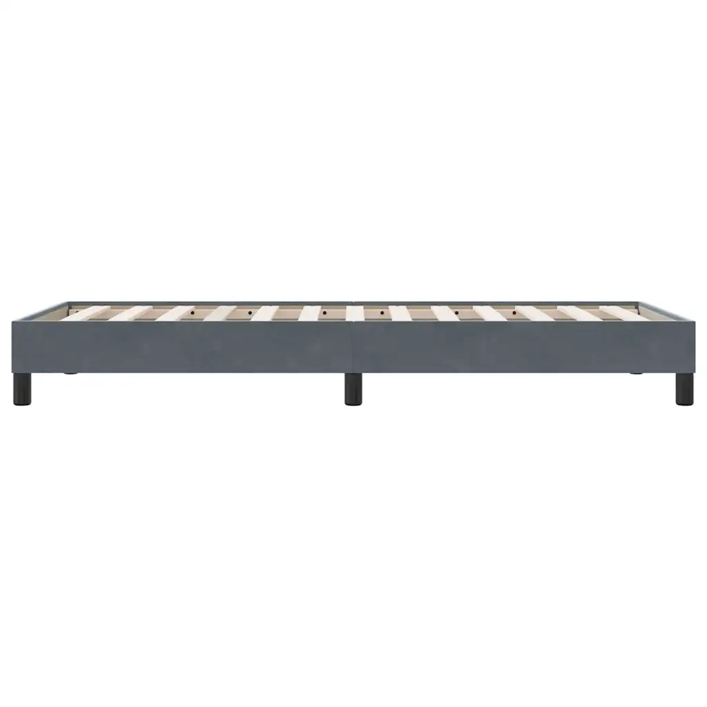Giroletto a Molle senza Materasso-Struttura Letto Grigio Scuro 80x210cm Velluto