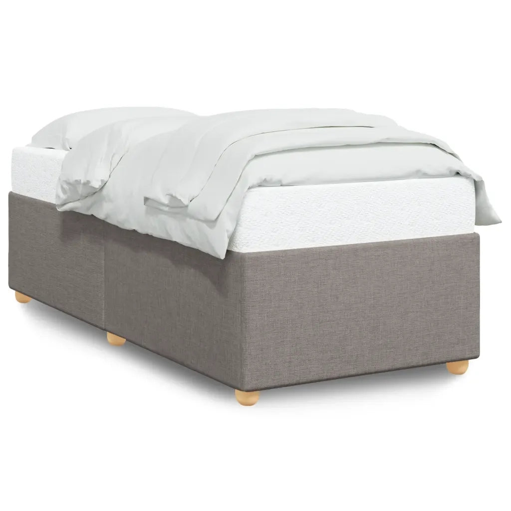 Letto singolo | Letto per adulti | Giroletto senza Materasso Tortora 90x200 cm Tessuto