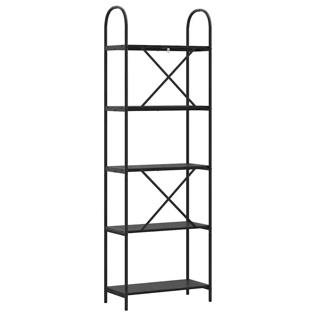 Libreria Rovere Nero 60 x 30 x 183 cm Legno multistrato 879905