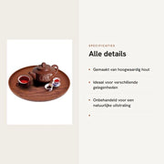 Piatto di Servizio Rond di Qualità con Superficie Antiscivolo - Dimensioni 30 cm - Realizzato in Materiale Naturale e Sostenibile - Piatto di Servizio Grande e Solido