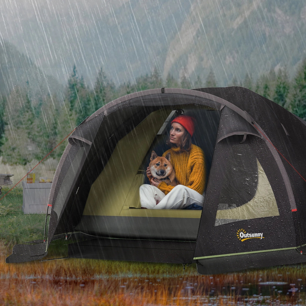 Tenda da campeggio per 2 persone ¨C zephmum ¨C Nero UV50+ tunnel con avancorpo