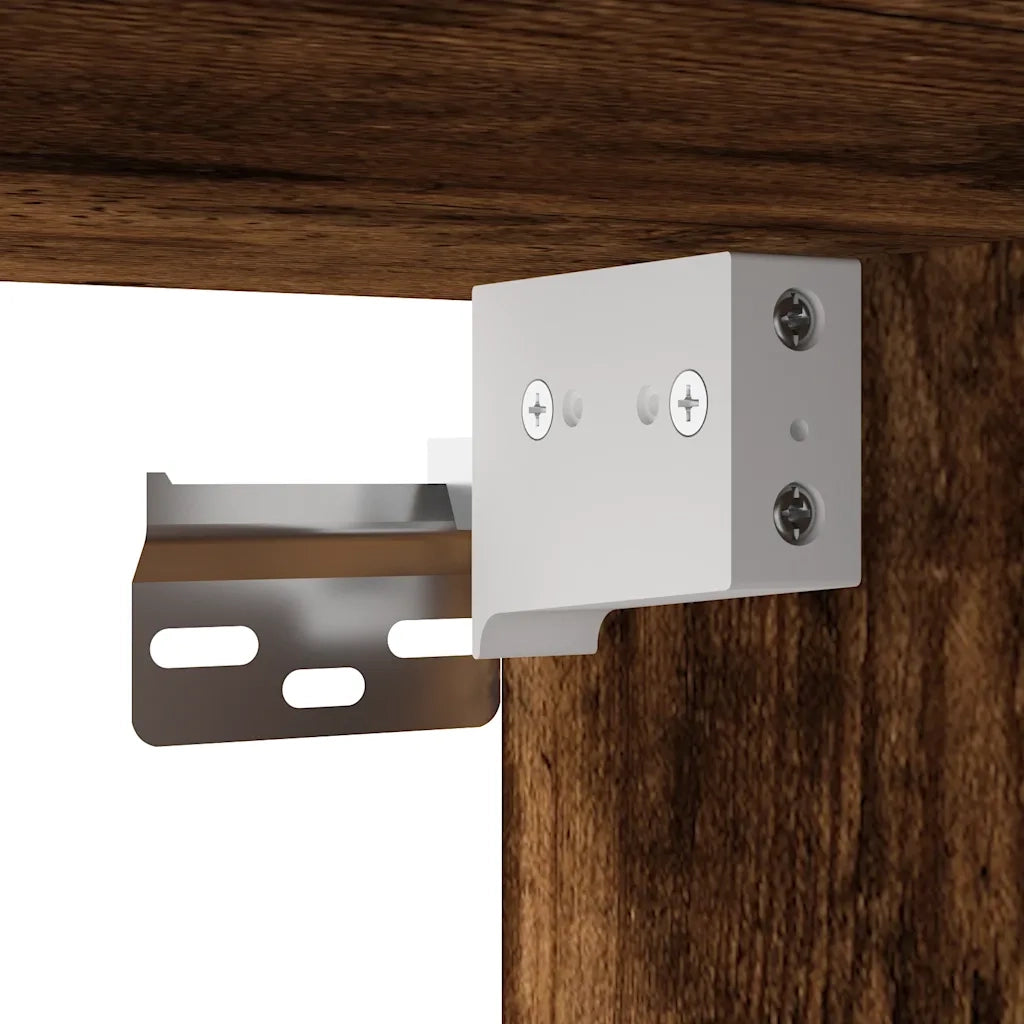 Set Mobili da Bagno 4 pz Rovere Fumo in Legno Multistrato 3301262