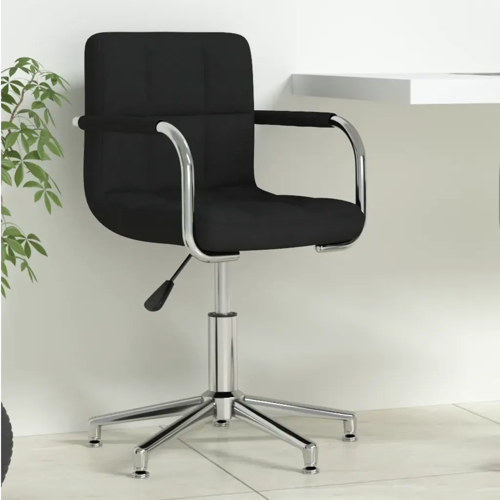 Sedia da Ufficio Girevole Nera in Tessuto 334735