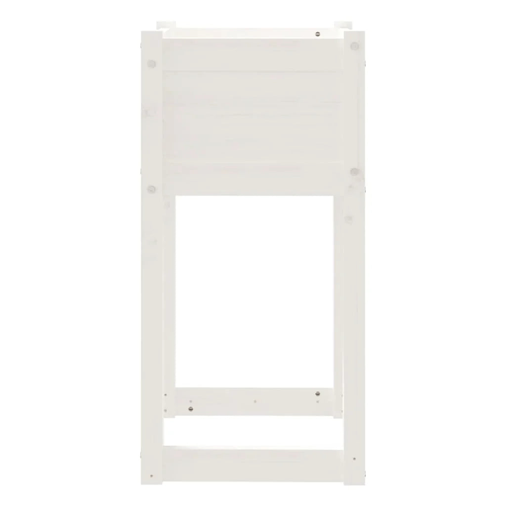 Fioriera rialzata per piante fiori giardino terrazze set da 2 40 x 40 x 81 cm legno massello di pino bianco 02_0038970