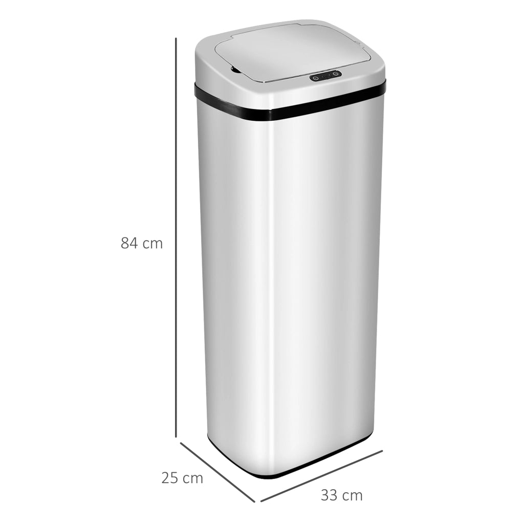 Cestino Automatico con Sensore ¨C zephmum ¨C Acciaio Inox 50L Argento